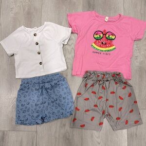 Cotton short and top set bundle